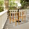 Costway 2PCS/4PCS Patio PE Wicker Bar Stools with Acacia Wood Frame Bar Height Chairs Poolside
